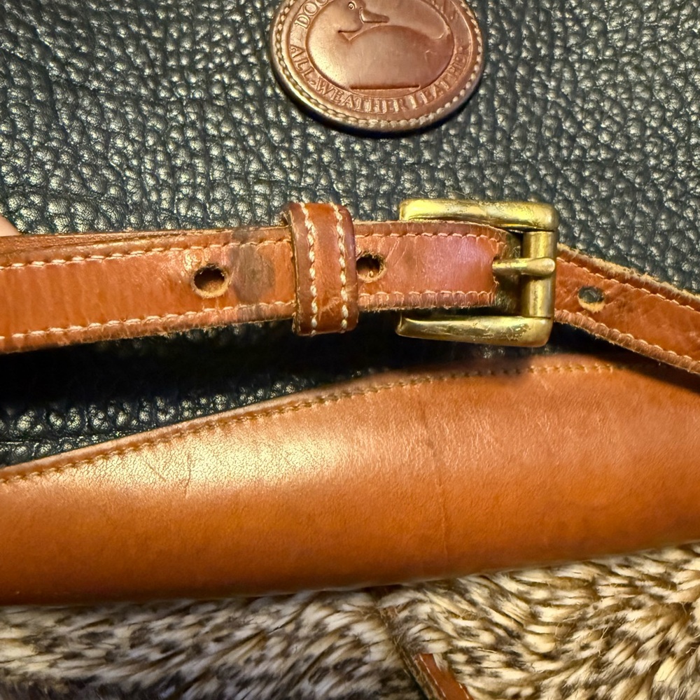 Dooney Vintage Black and Brown Leather Bag - Picture 2 of 10